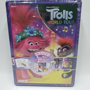 Dreamworks Trolls World Tour Coloring Activity Collector Tin 2020 Bendon Sealed